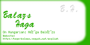 balazs haga business card